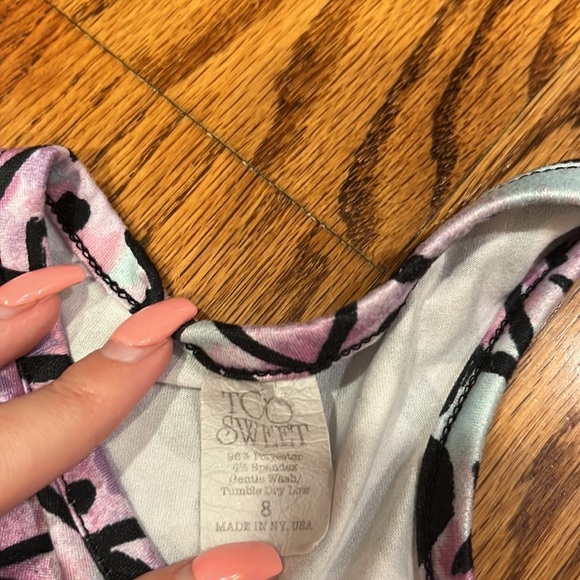 Too Sweet Girl’s Smiley and Hearts Dress Size 8 - Picture 2 of 3